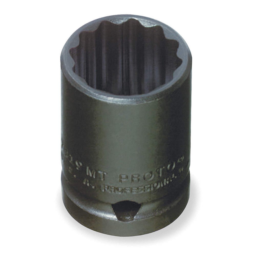 PROTO J7412MT Impct Skt,Steel,Blk Oxd,12 mm 1FL52