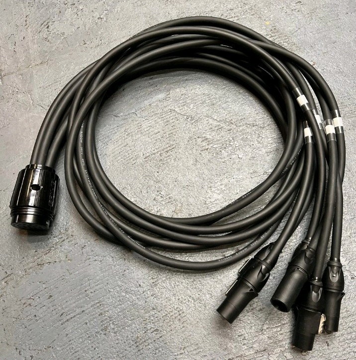 socapex power Break-in cable 19 pin female to 6 powerCon true 1 male 6ft Breakin