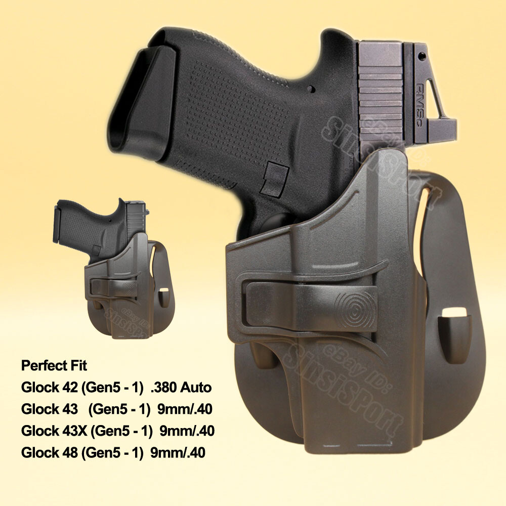 G42 Holster Fit Glock 43 43X 42 Holster gen 15 9mm .380 g43x g43 Tactical Holder