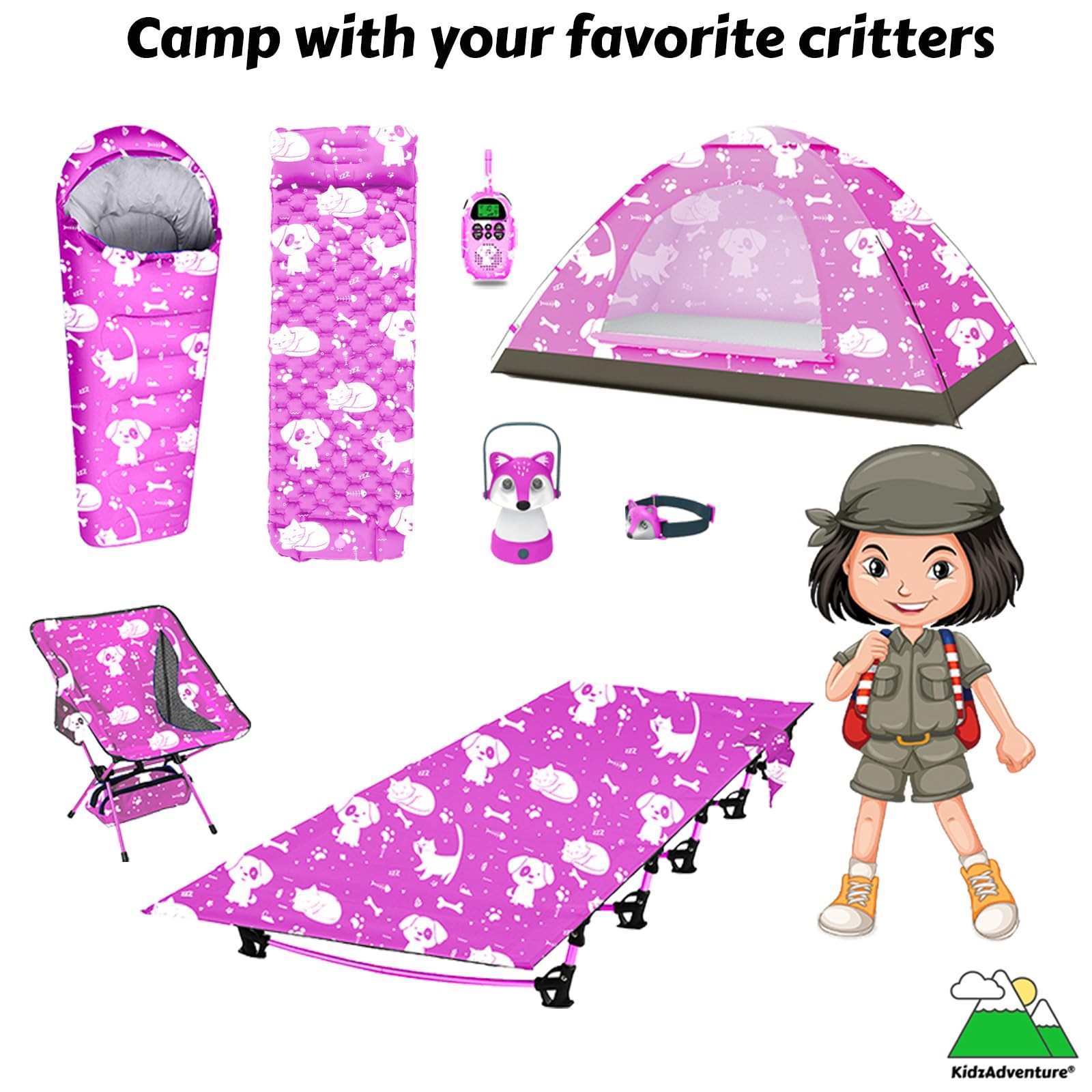 Best Kids Camping Essentials LED Lantern and Rechargeable Headlamp Set Multiple