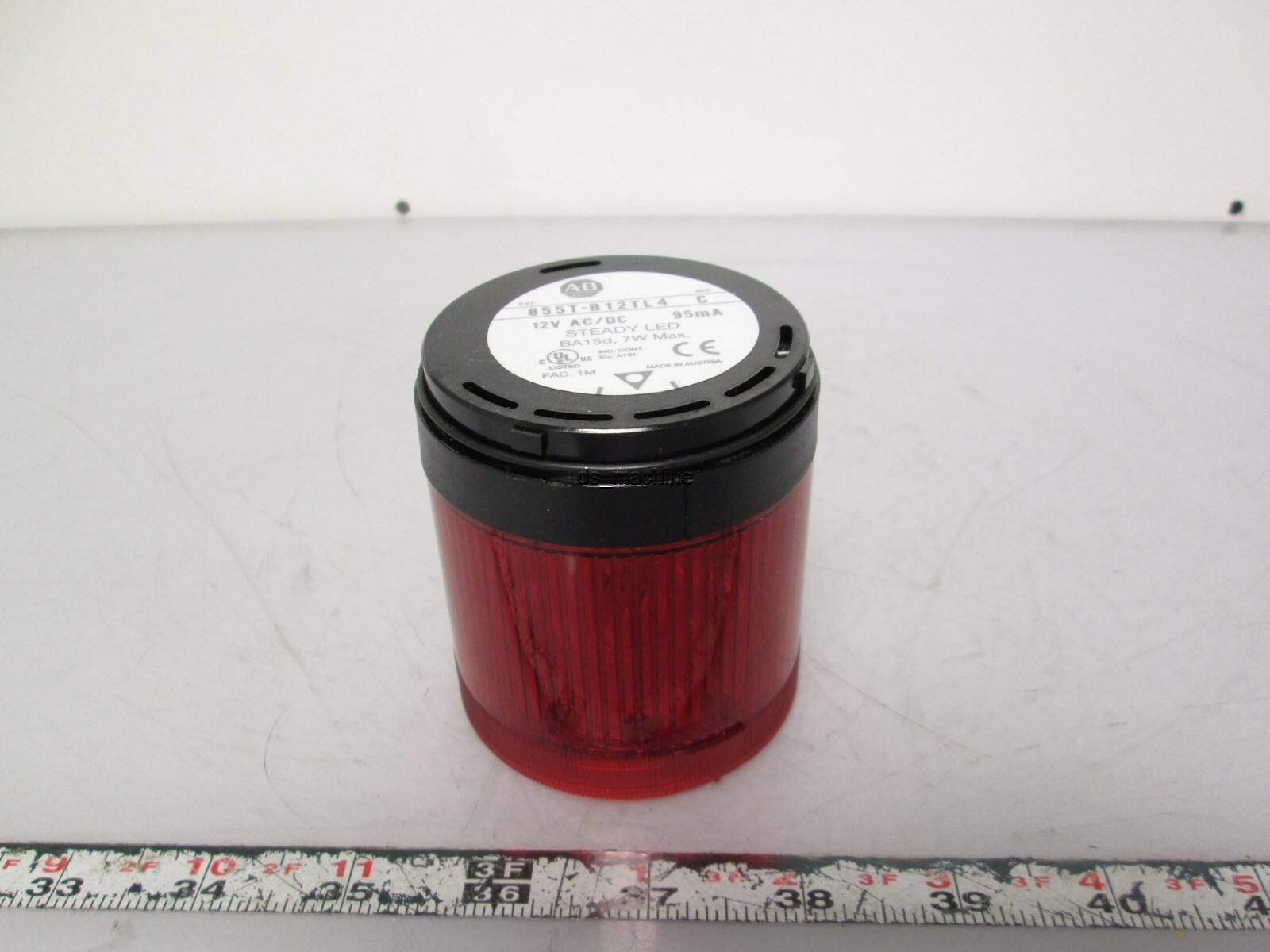 Allen Bradley 855T-B12TL4 Ser C LED Stack Light Module Red 12VAC/DC 95mA
