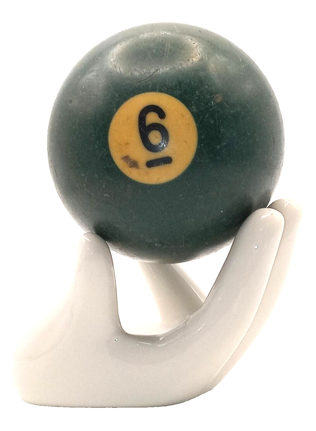 Vintage Number 6 Green Billiards Pool Ball  (36380)