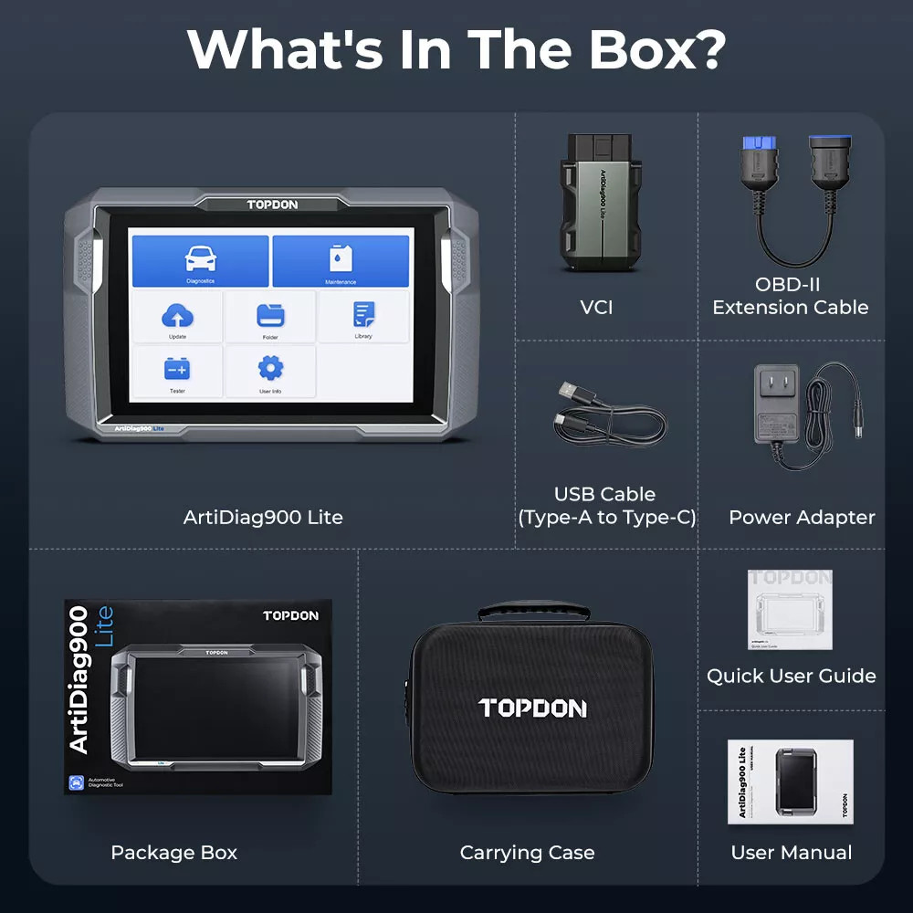 2025 TOPDON ArtiDiag900 Lite BT Auto Diagnostic Scan Tool All System Active Test