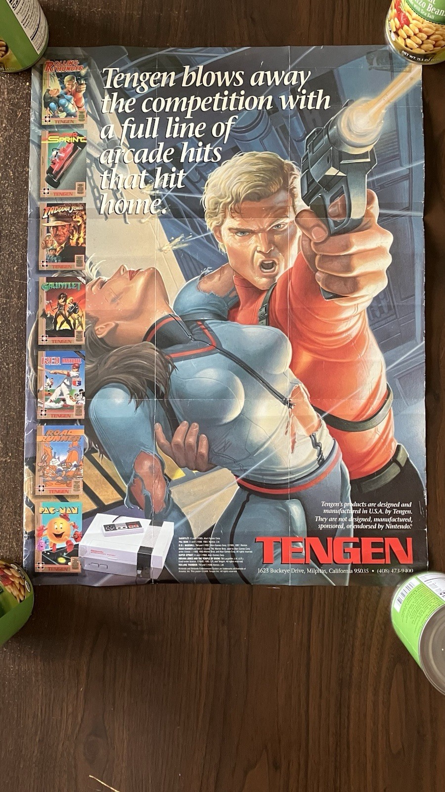 Tengen Nintendo NES Rolling Thunder Poster