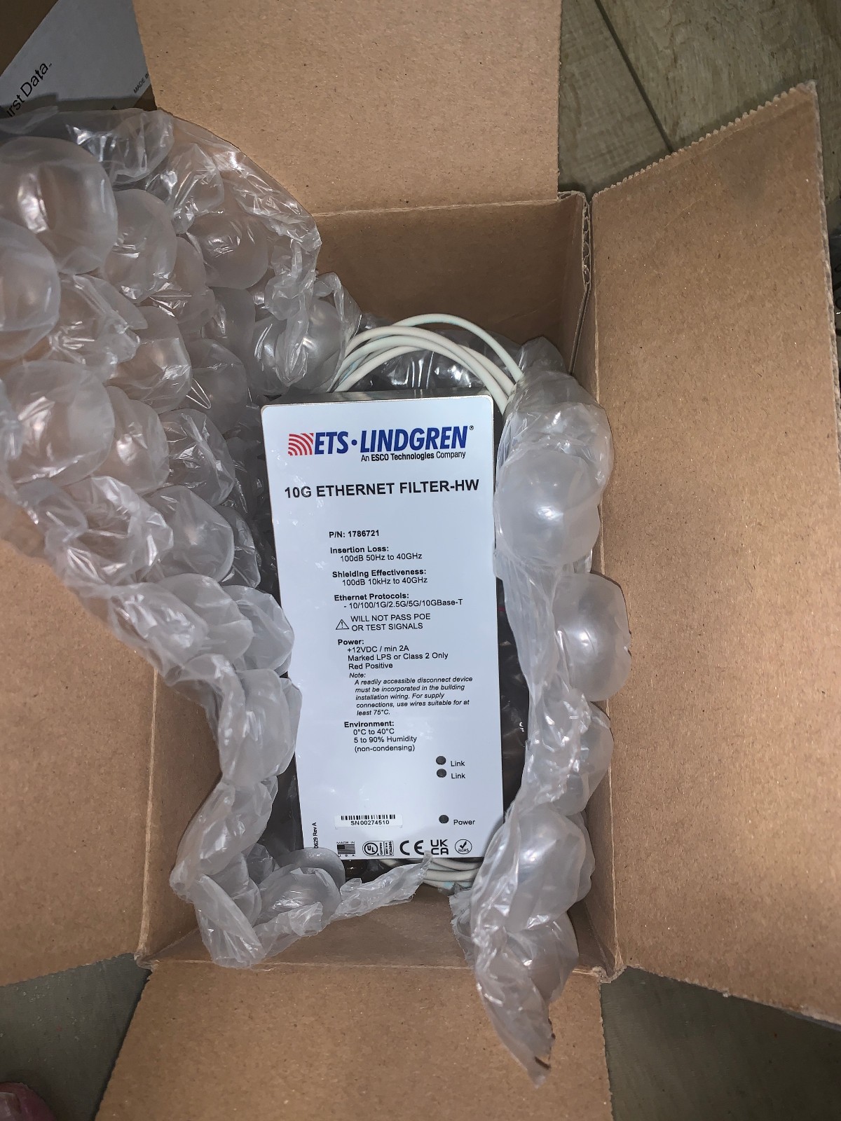 10g ethernet filter-hw ETS LINDGREN 1786721
