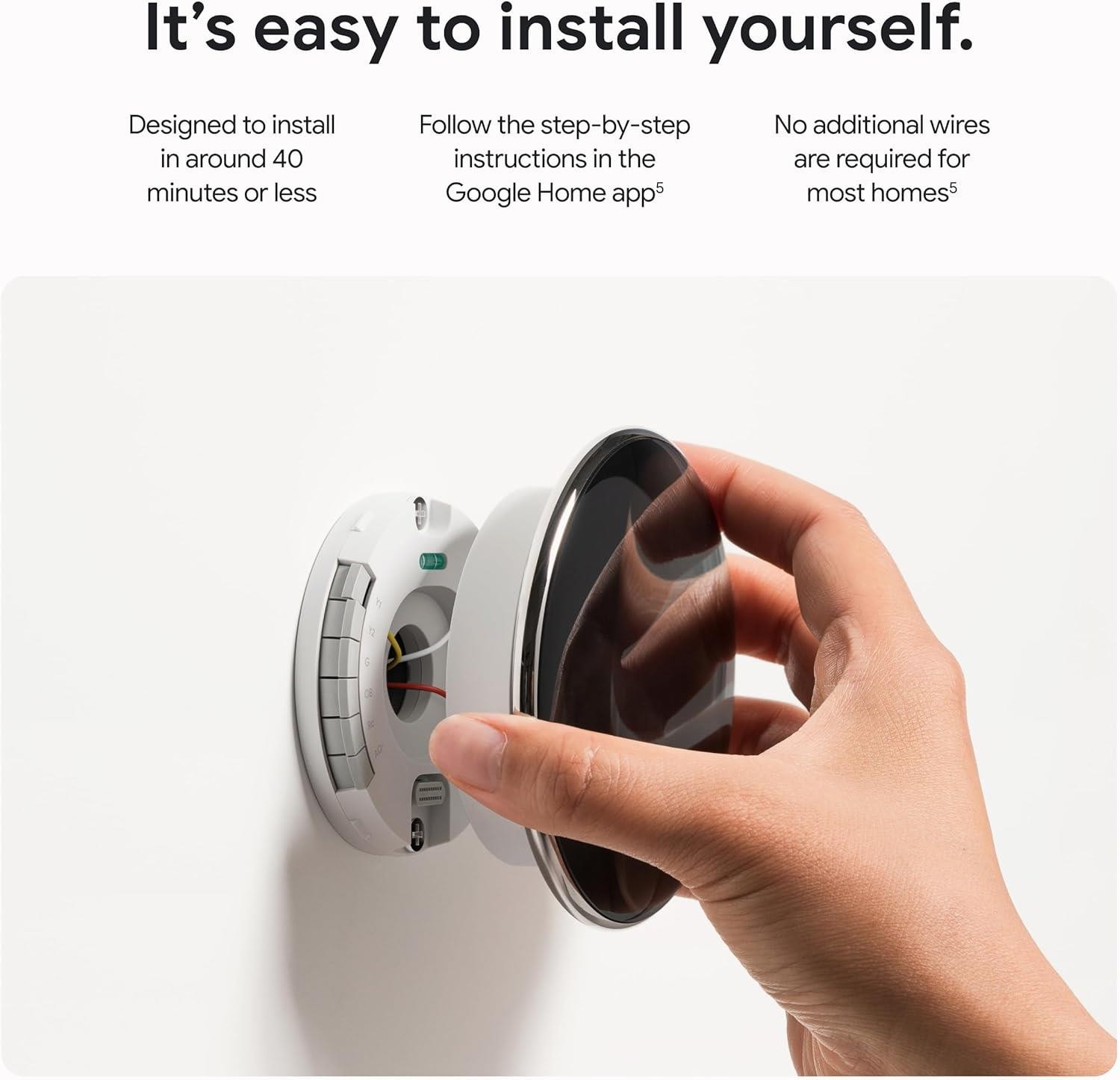 Google Nest Learning Thermostat 4th Gen+Temp Sensor 2nd Gen Silver Very Good