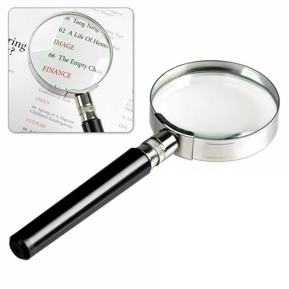10x Magnification Handheld Magnifier Magnifying Glass Handle 50mm 2inch Durable