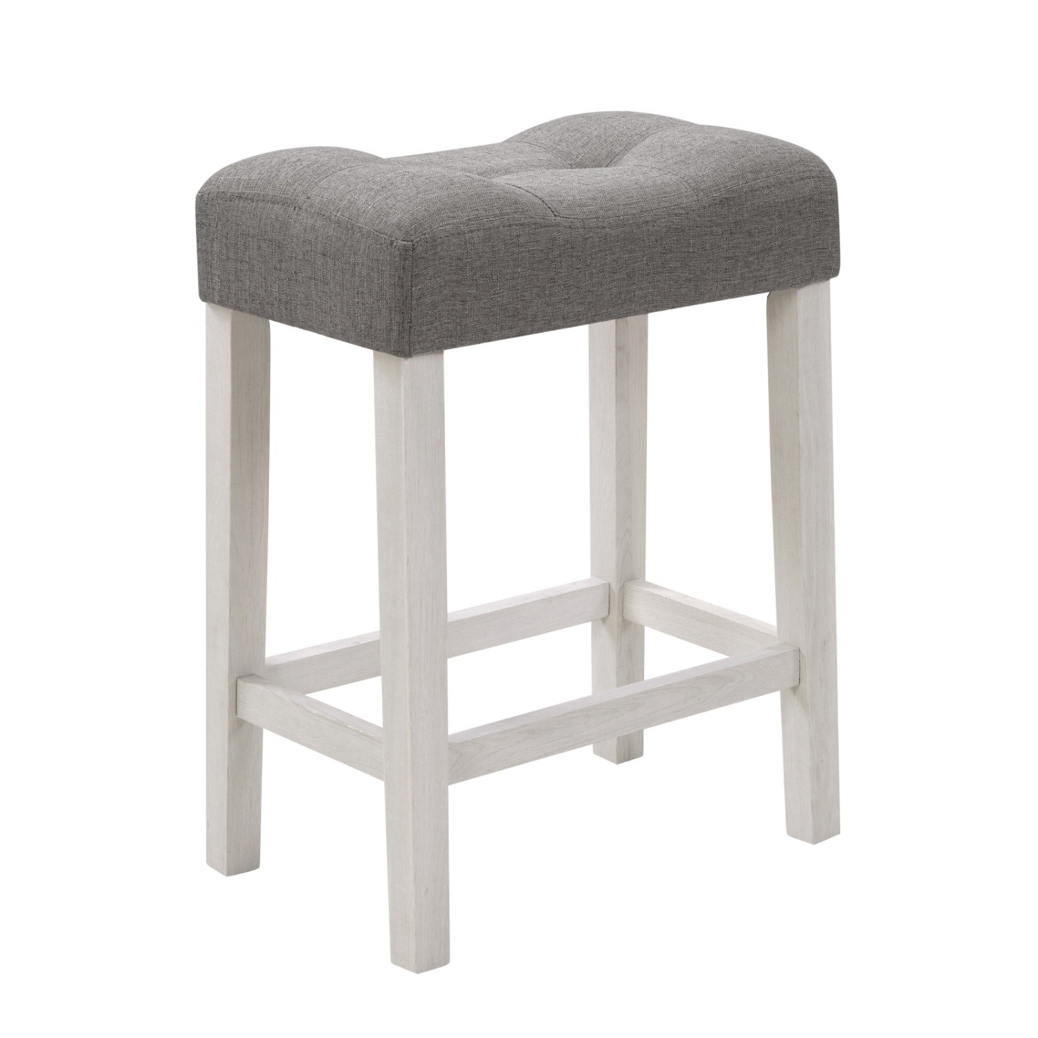 Counter Height Bar Table Set with USB Port Modern 4 Piece w/ 3 Saddle Stools