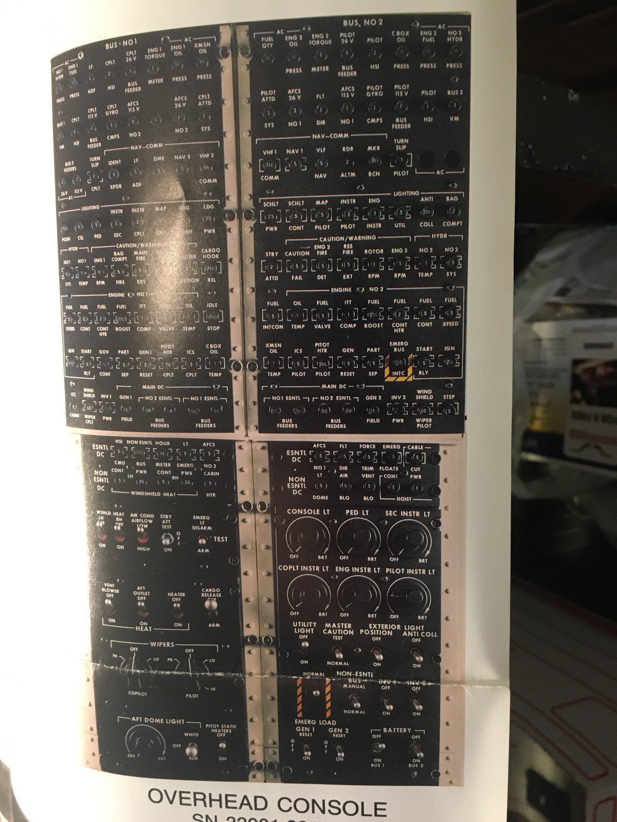 Bell 412 Instrument Panel Poster