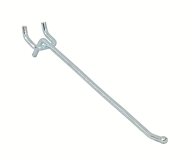100PK Everbilt 6 in. Zinc-Plated Steel Single Straight Peg Hook 1/4 in. Pegboard
