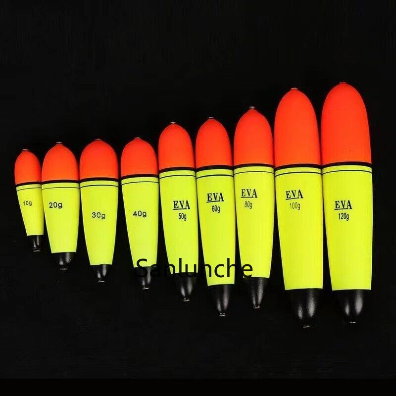 4Pcs/lot Fishing Slip Bobbers EVA Fish Slider Float Oval Floats 10g-120g