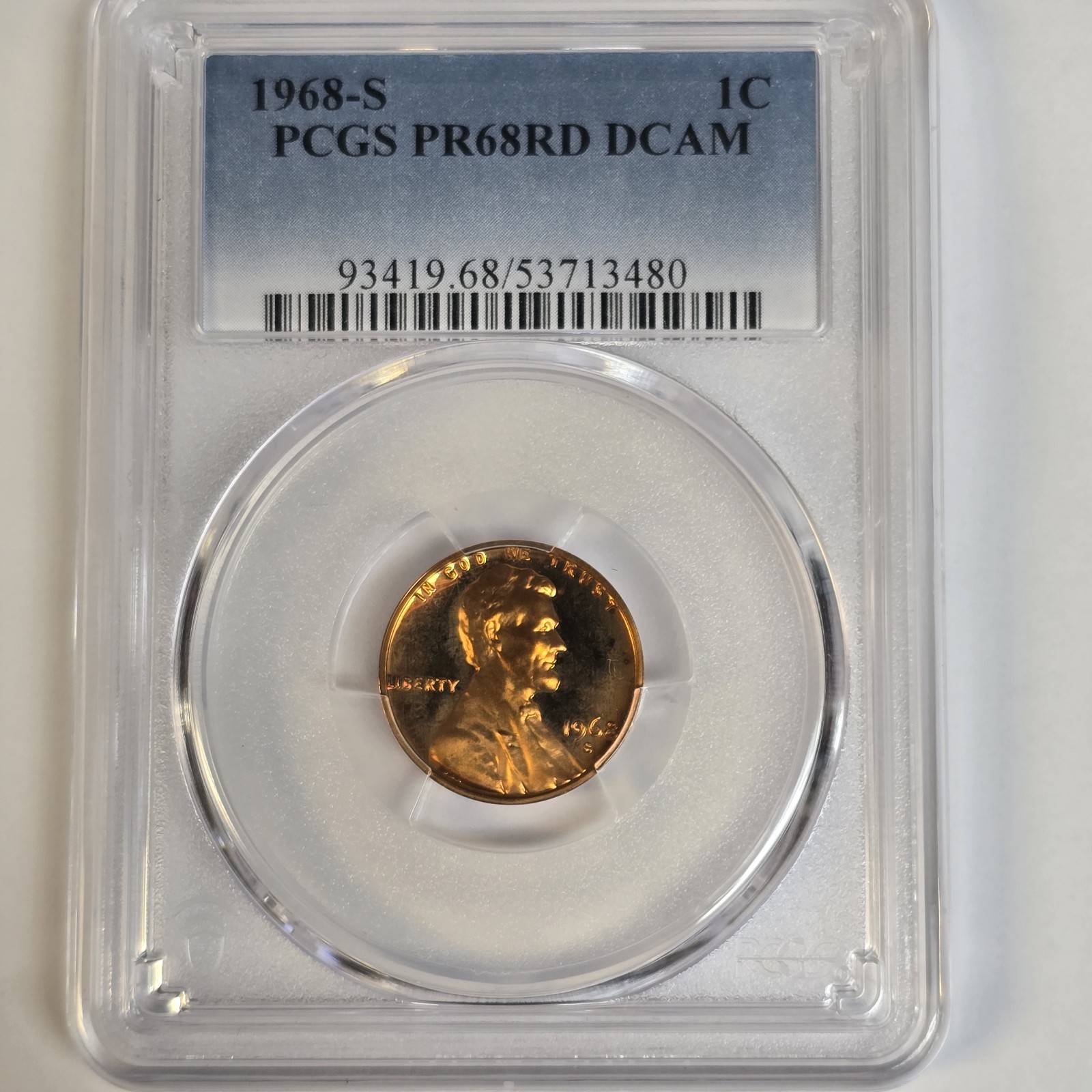 1968-S 1C PCGS PR68RD CAM - Lincoln Cent (Modern)