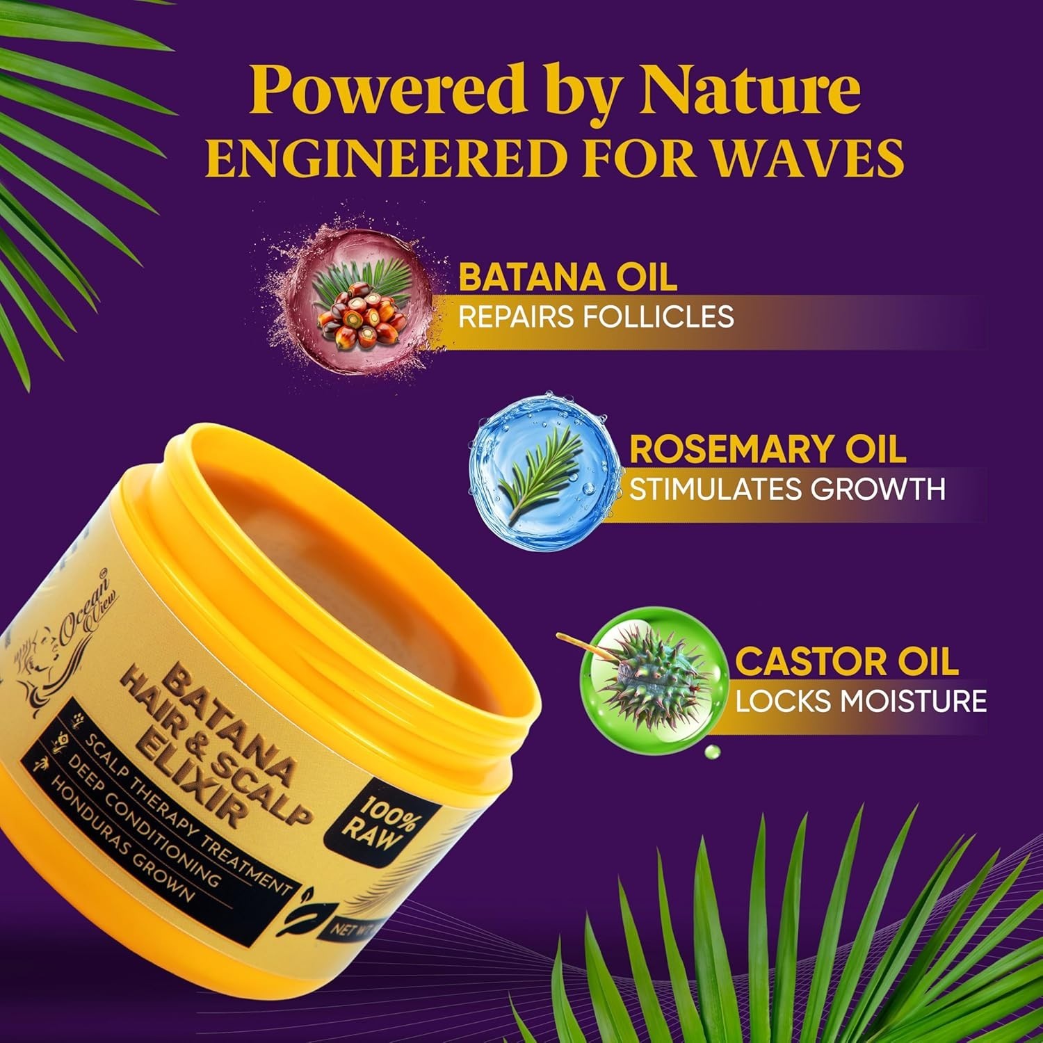 OCEAN VIEW DEEP WAVES POMADE - Premium Wave Grease, Wave Pomade for 360 Waves, S