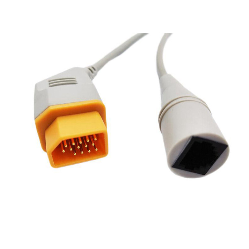 14pin to Abbott IBP Pressure Transducer Trunk Cable Compatible with Nihon Kohden