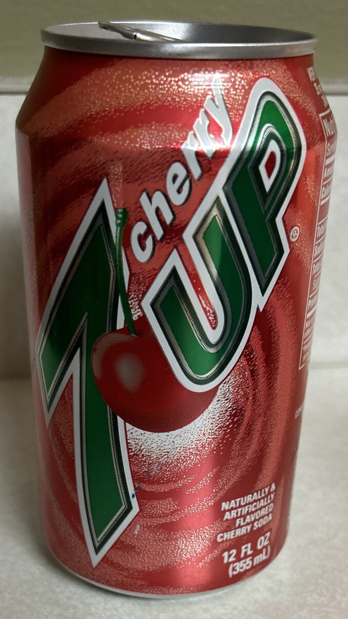 Vintage CHERRY 7UP 12oz. Empty Pull Tab Aluminum Soda Can