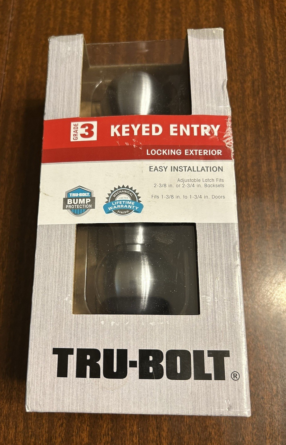 TRU-BOLT Grade 3 Keyed Entry Locking Exterior #1736015 Dublin Satin Chrome NIP