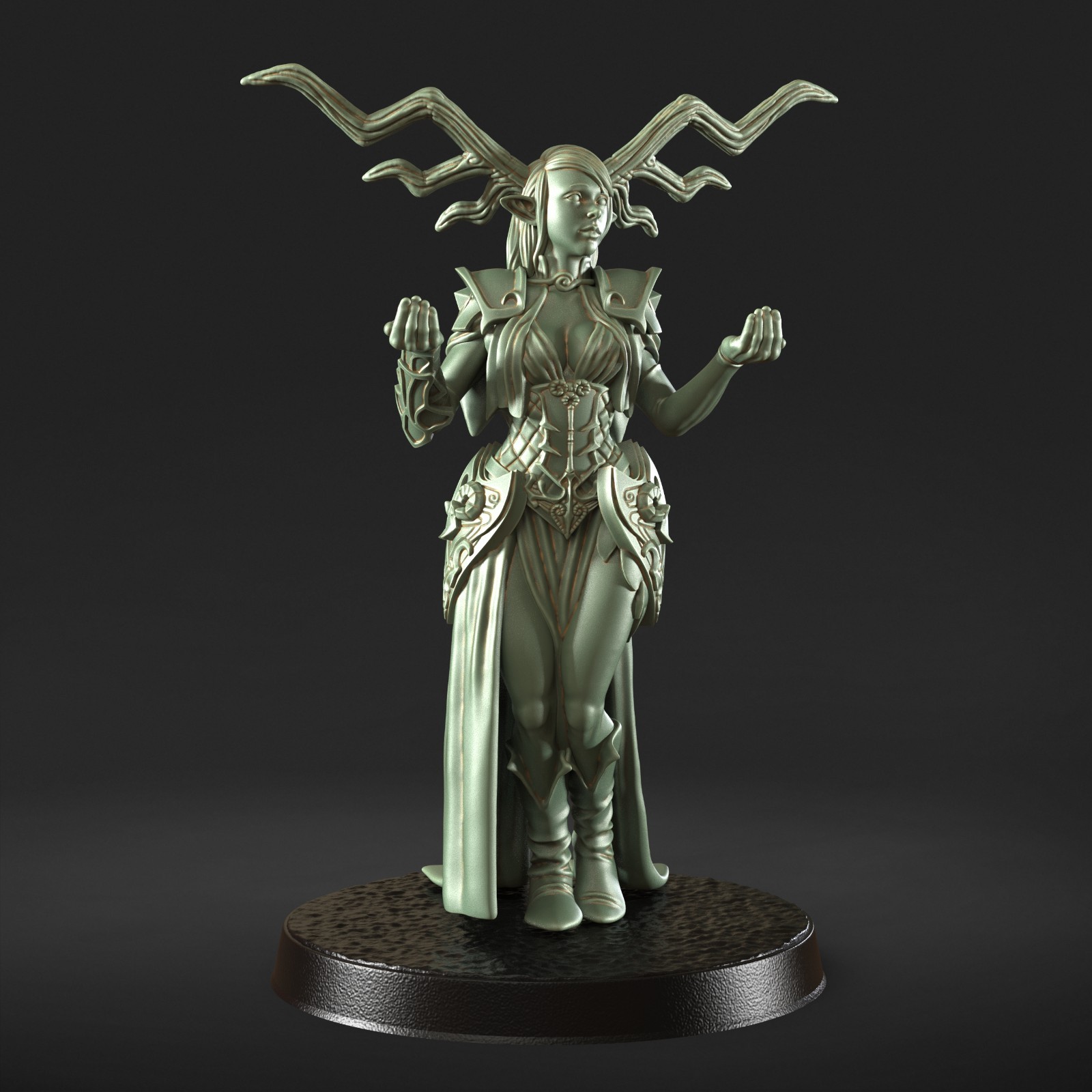 Dungeons and Dragons - Playable Character - Female Elf Andares - Druid, Sorcerer