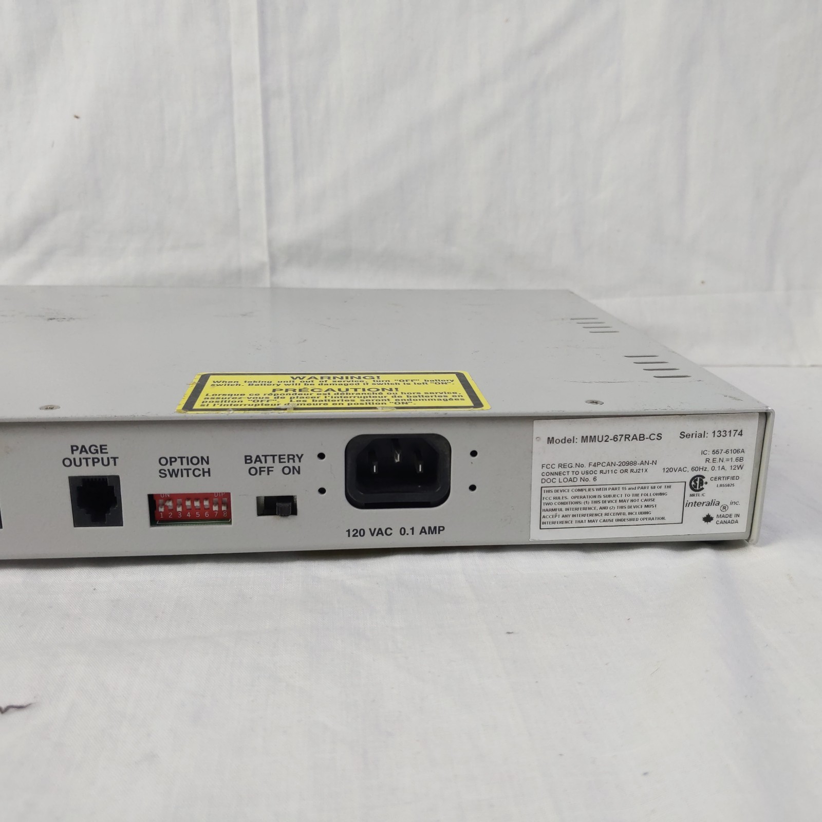 UNTESTED - Avaya Call Stacker MMU2-67RAB-CS