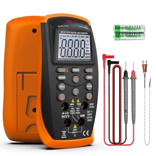 Multimeter Tester TRMS 6000 Counts, Voltage Meter with NCV, Backlight, 42B-O