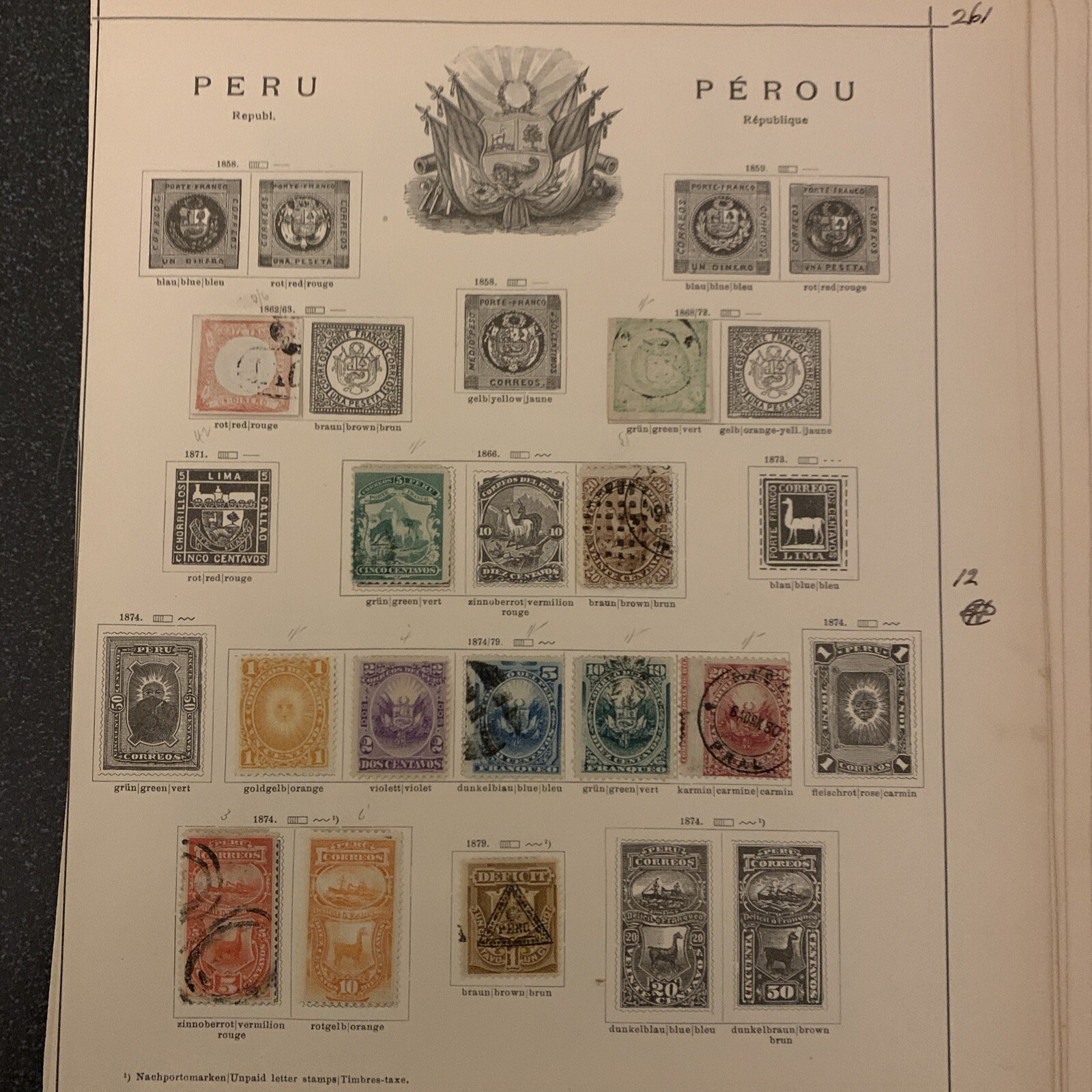 Peru Collection Fine Mint Hinged & Used on Pages