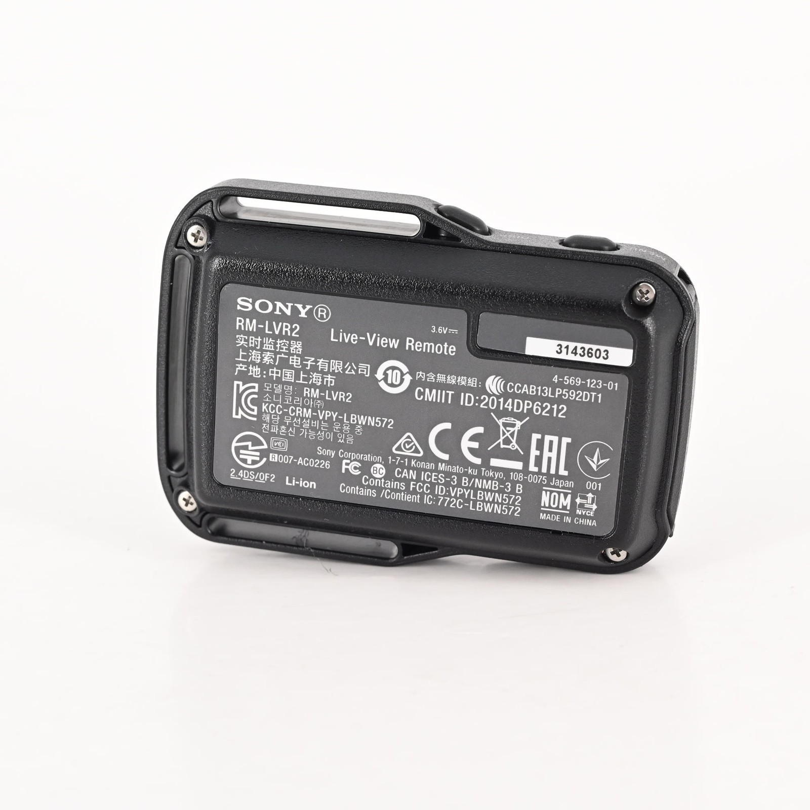 Sony RM-LVR2 Live View Wireless Remote #603
