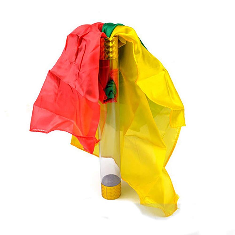 Enjoyer Crystal Tube Silk Blow-Magic Trick Close Up Small, Red, Yellow, Green