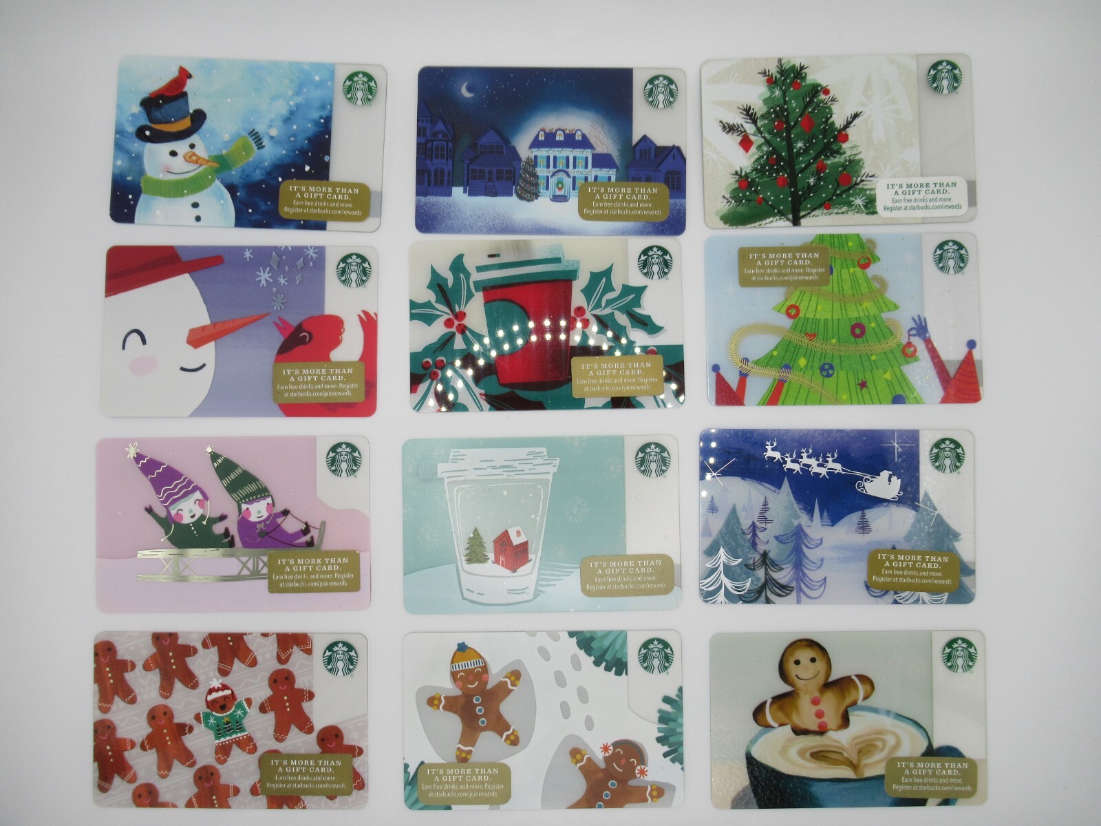 New Mint Holiday Sweet Christmas Memories Plastic Starbuck Gift Card Collection.