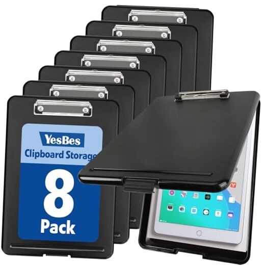 8 Pack Clipboard with Storage, High Capacity Storage Clipboard 8.5 x 11 with