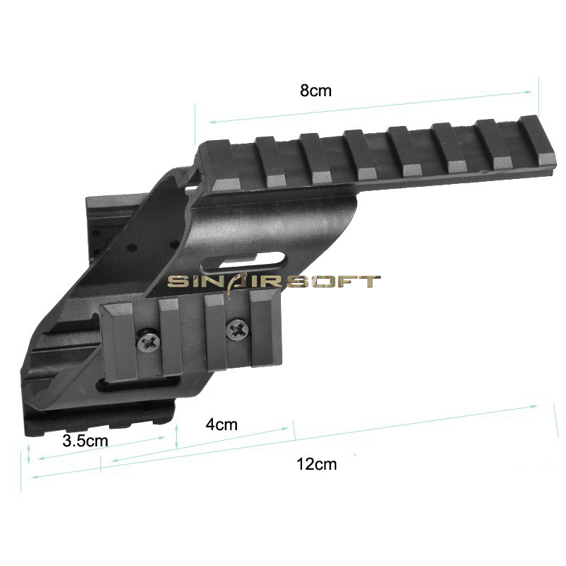Universal Tactical Pistol Scope Sight Laser Light 20mm Mount Mounts Quad Airsoft