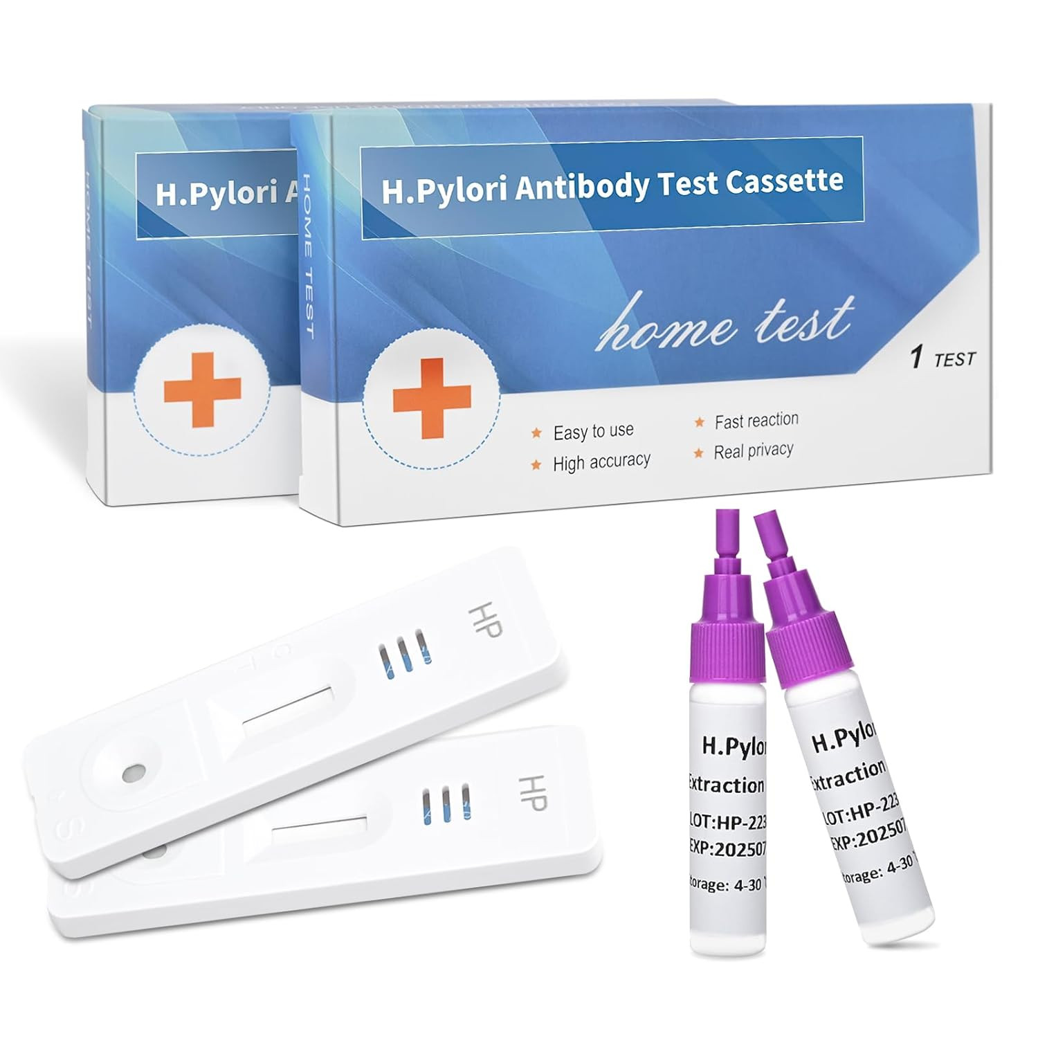 Helicobacter Pylori Stool 2 Test Kits, H. Pylori，h. Pylori Stool (Antigen) 10-15