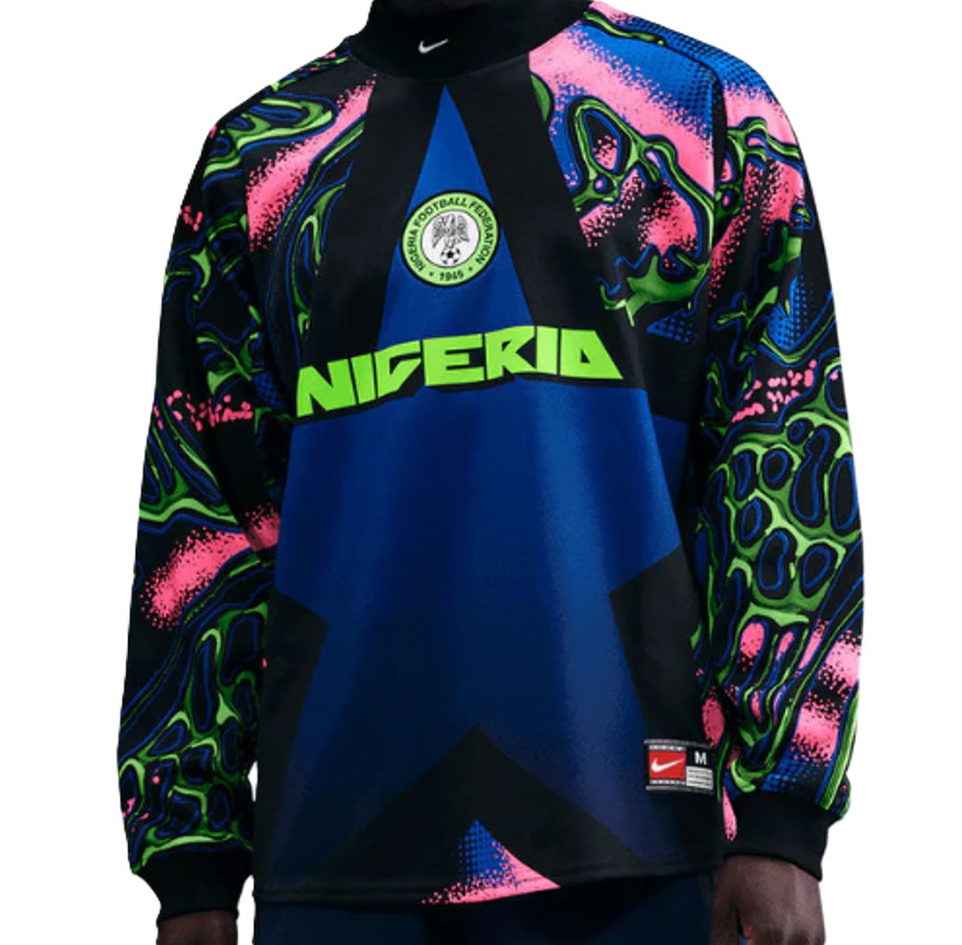 Nike Men's Nigeria Hollywood Keeper Soccer Shirt Black/Bright Crimson IO0782-010