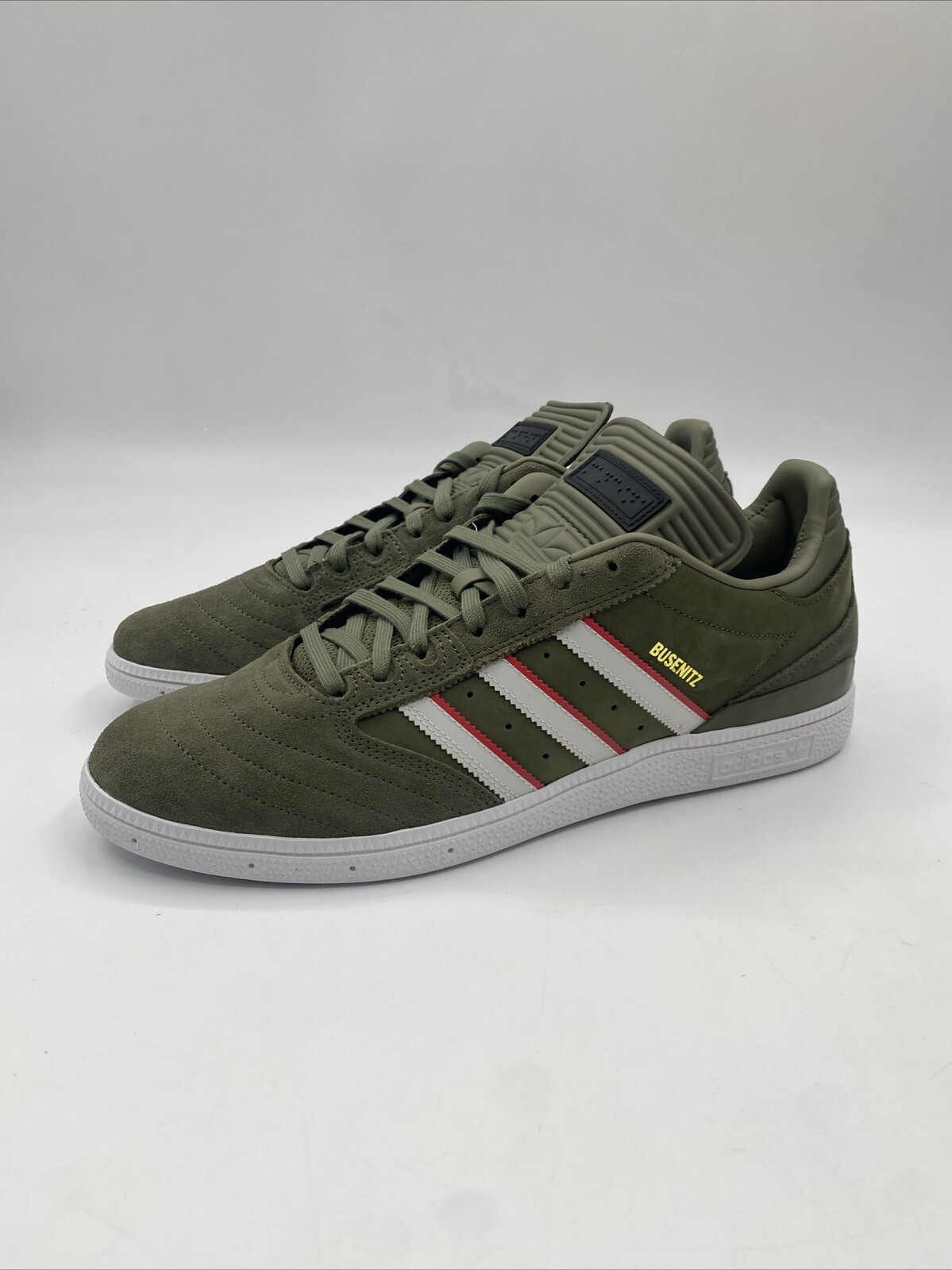 Adidas BUSENITZ DAN MANCINA Olive Strata Red White ID3370 Men’s Sizes 12-14