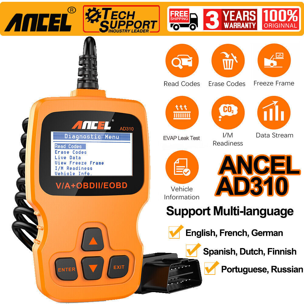 Ancel AD310 Car OBD2 Scanner Diagnostic Tool Auto Check Engine Fault Code Reader