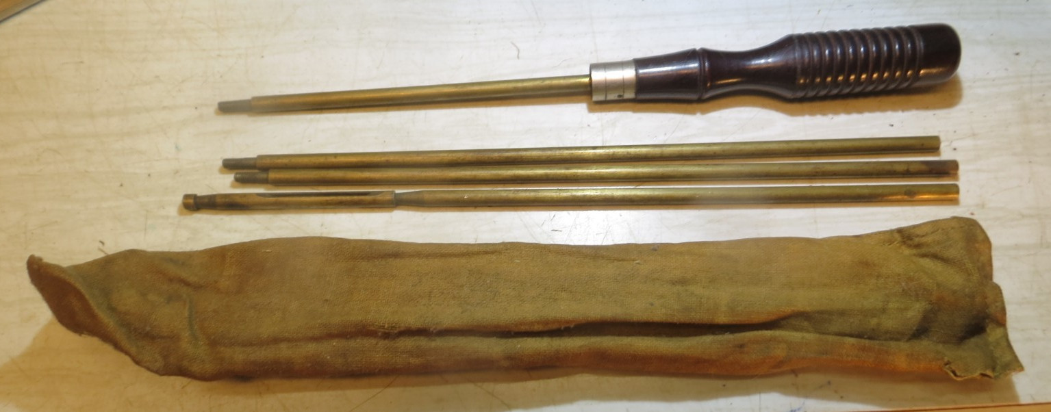 Vintage BRASS 3/16" Rifle Cleaning Rod Kit 28-5/8" USA Union Hardware Company