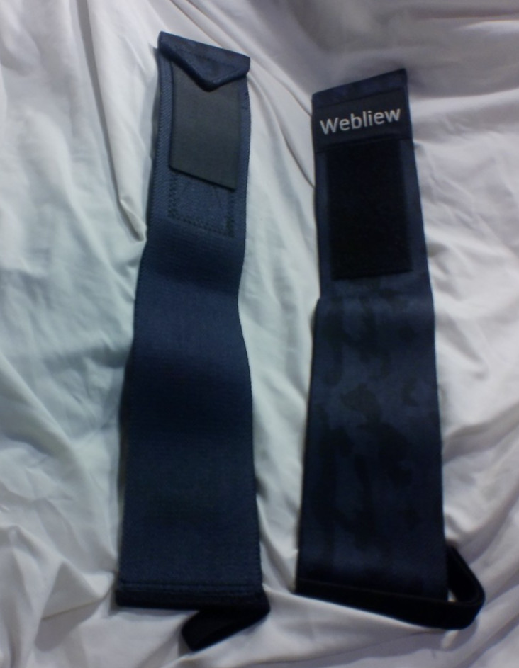 Webliew blue and black camo wrist wraps E7