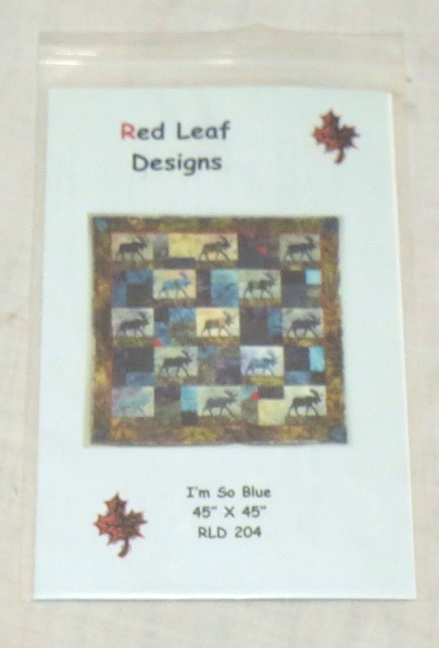 I’m So Blue Red Leaf Designs 45 by 45 inches Quilting Pattern RLD 204 NEW