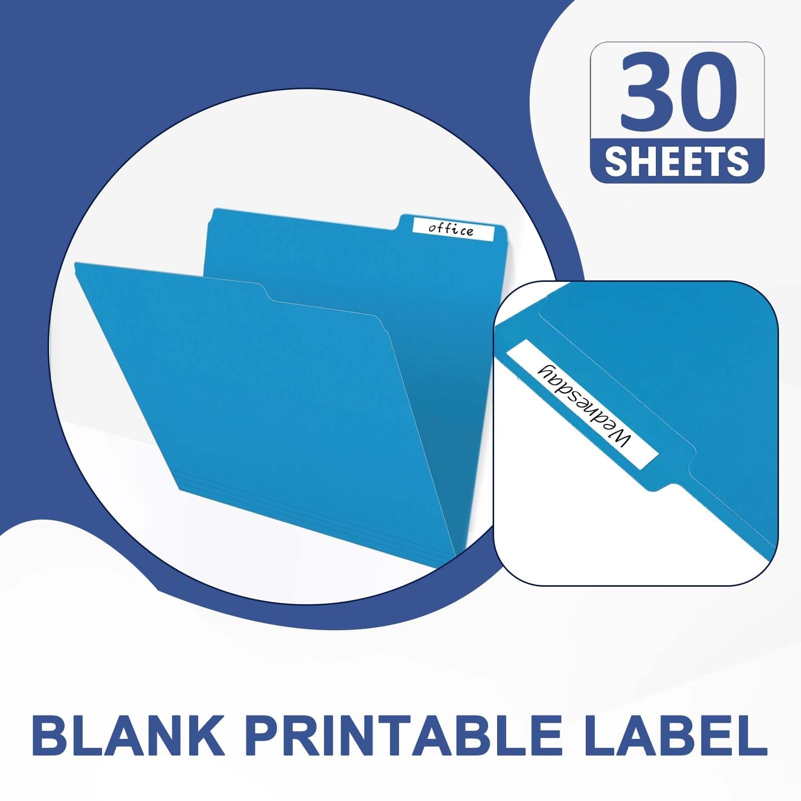 File Folder, PANDRI 30 Pack Colored File Folder, 1/3 Cut Tabs, Letter Size, A...