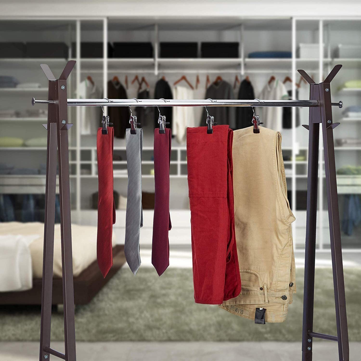 10 PCS Double Adjustable Boot Hangers 10 PCS Single Hanging Clips Laundry