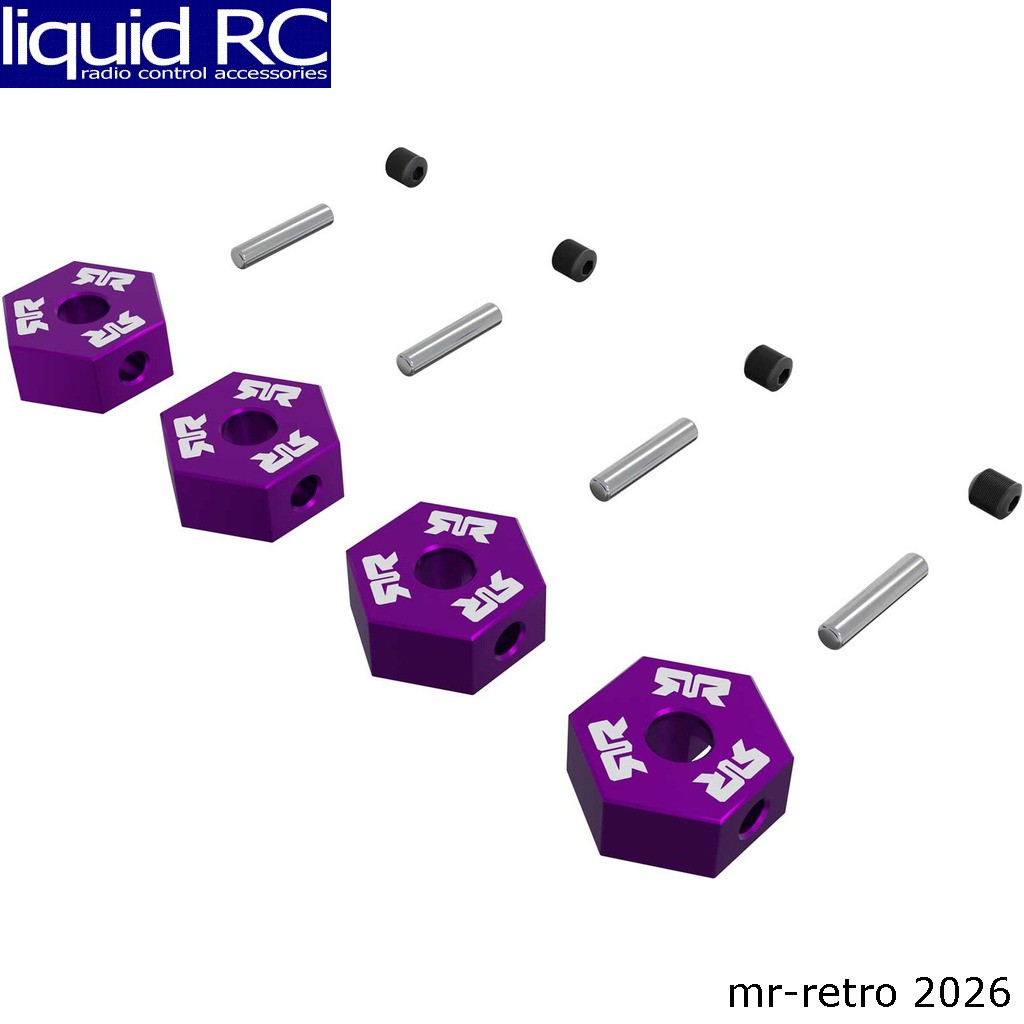 Arrma ARA-3117 12mm Wheel Hex set Metal 4 pieces- Purple