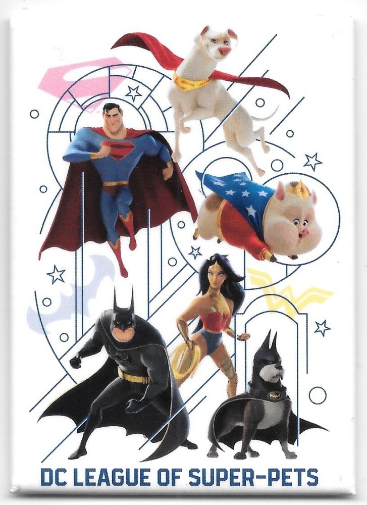 DC League of Super-Pets Movie Main Characters Refrigerator Magnet NEW UNUSED