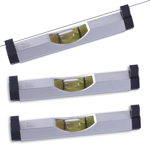 3 Packs Bubble Line Level String Tools, Aluminum Mini Leveler for