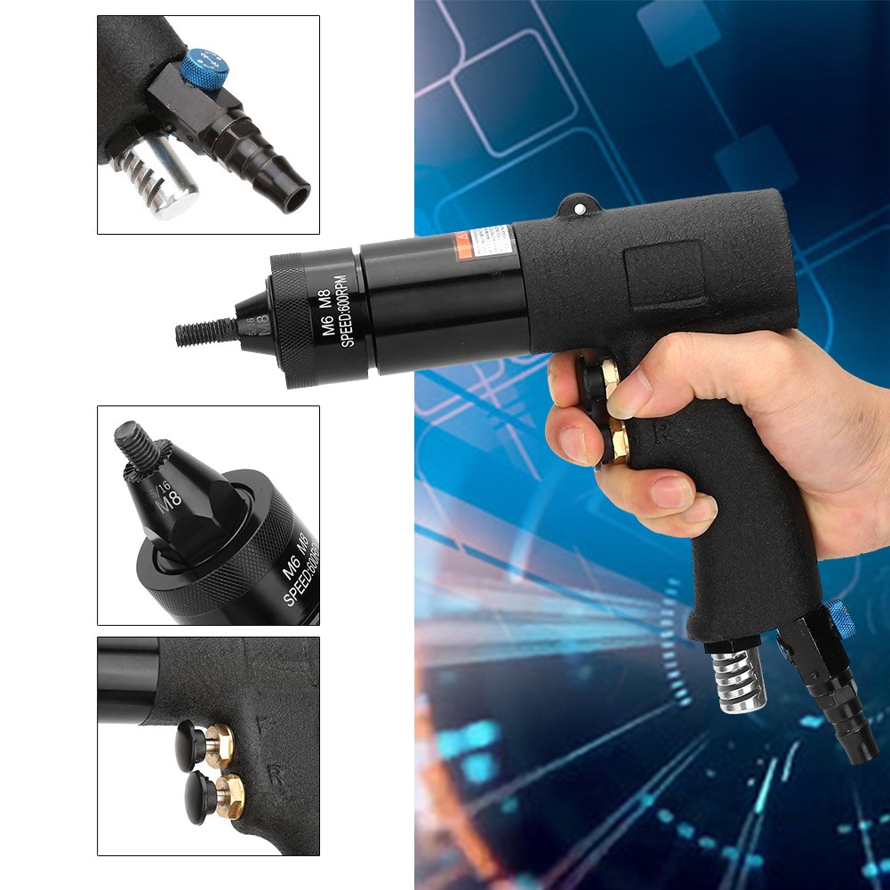 Pneumatic Riveting Pull Nut Automatic Air Riveter Nut Tool KP-739A