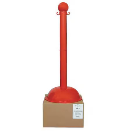 Zoro Select 93605 Stanchion, Post Dia. 3", Red,  93605