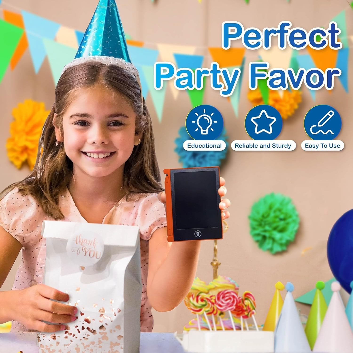 Versatile 4.5'' Kids LCD Writing Tablets - 24 Pack for Creative Learning Fun