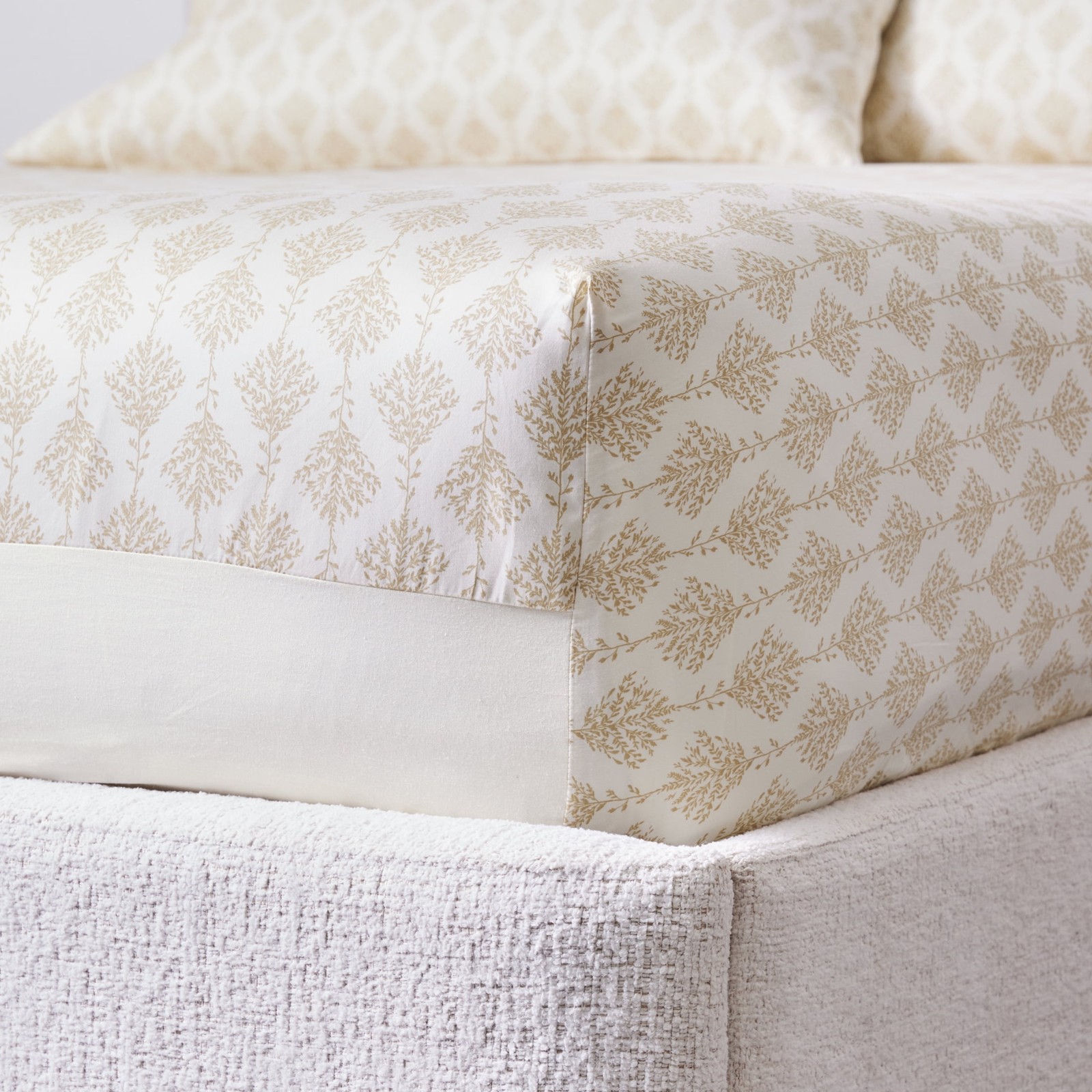 BED SHEET SET Twin 400 Thread Count Stripe Almond Biscuit BETTER HOMES & GARDENS