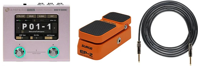 Hotone MP-50-PT-K Ampero MINI w/Cable and EP-2 Pedal Purple Taro