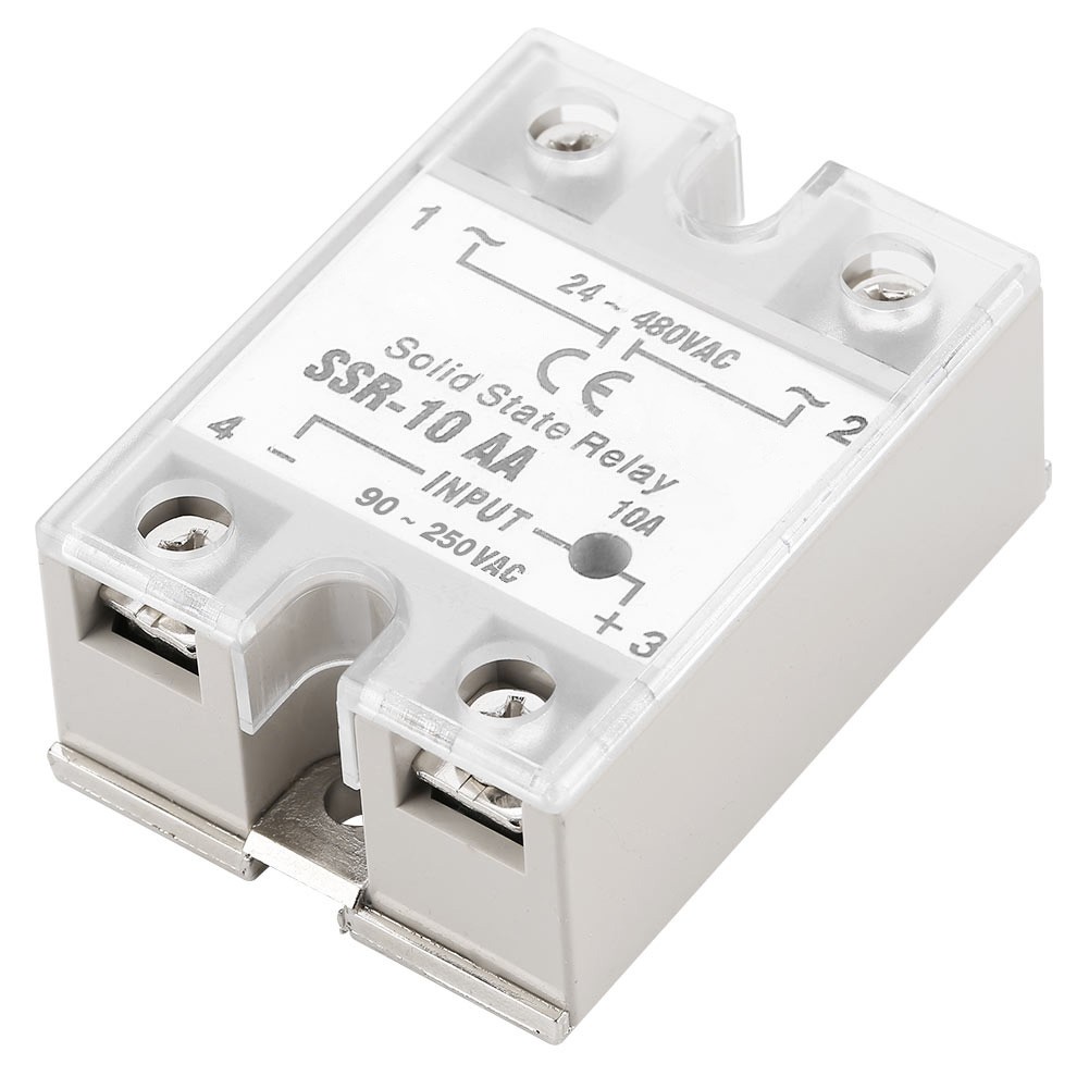 SSr 10 AA 10A Solid State Relay Module SSR AC-AC Input 90-250V AC Output 24-480V