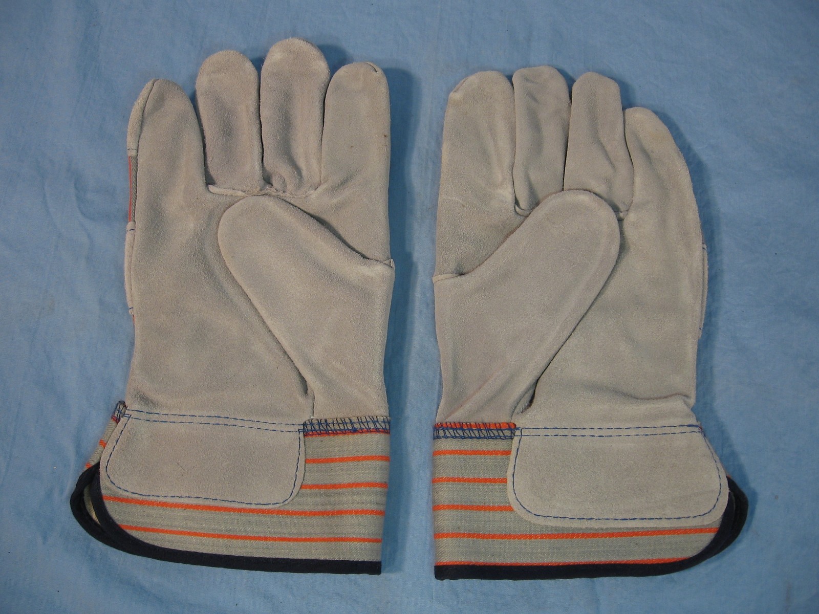 New Double Palm Split Leather Work Glove Size Large