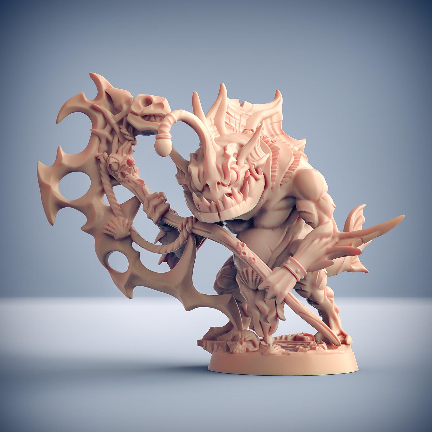 Pope Blobulba Kua-toa Fish Artisan Guild Fantasy Dungeons and Dragons Miniature