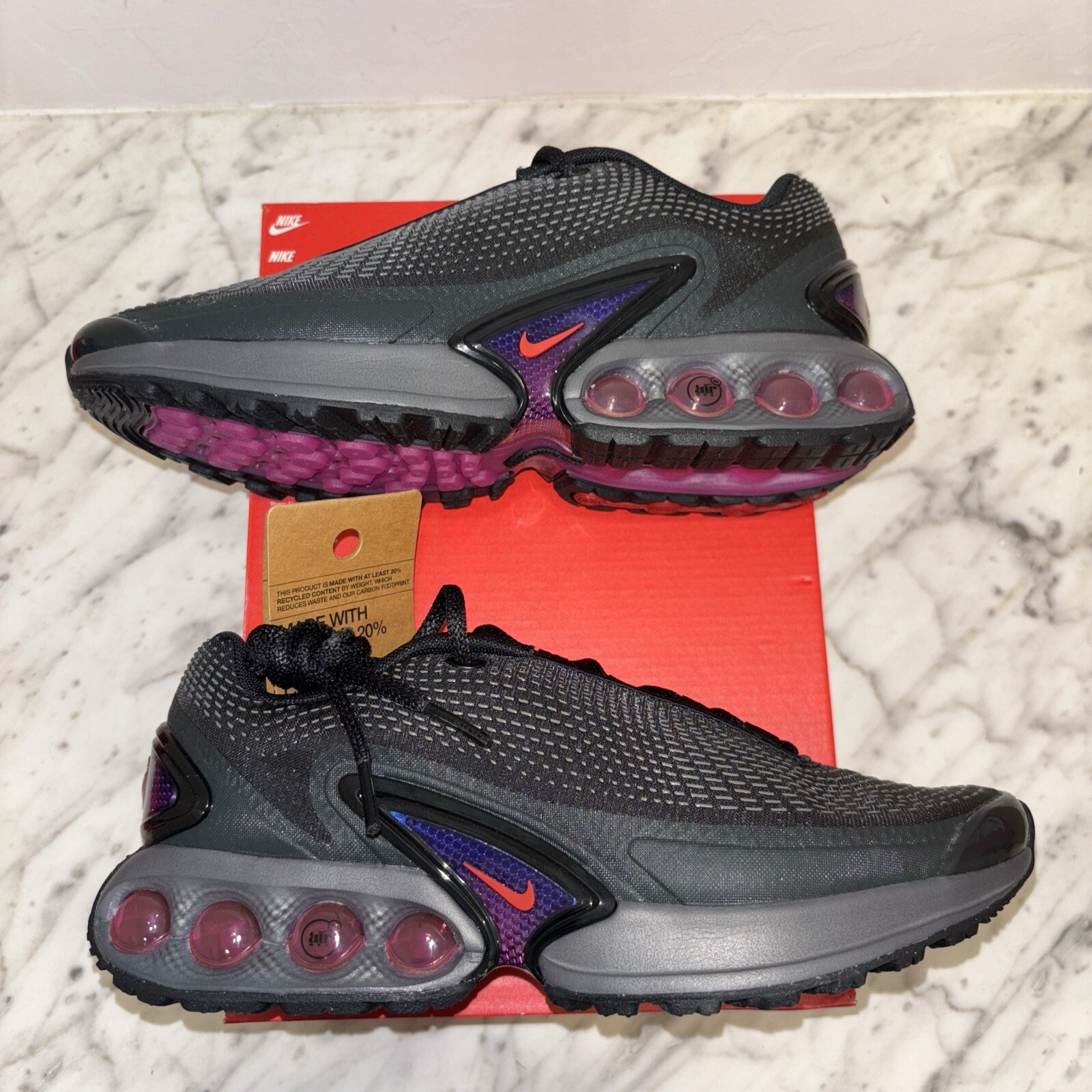 Nike Air Max DN All Night Women’s Sz 7.5 Black Smoke Grey Crimson FJ4315-005 NEW